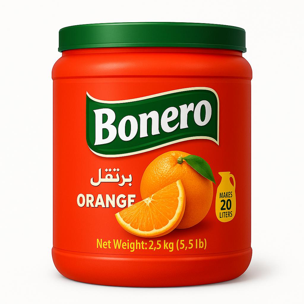 Bonero flavoured instant powder drink orange– 2.5kg/20L  