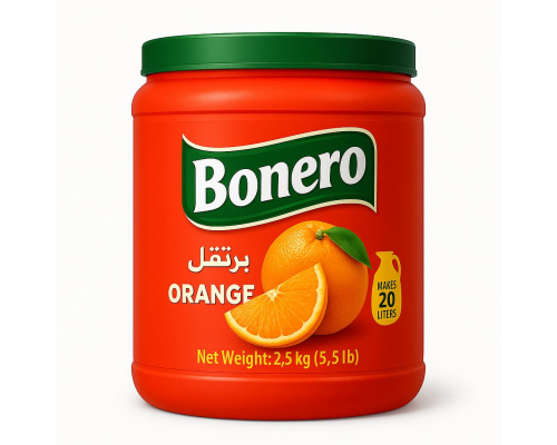Bonero flavoured instant powder drink orange– 2.5kg/20L