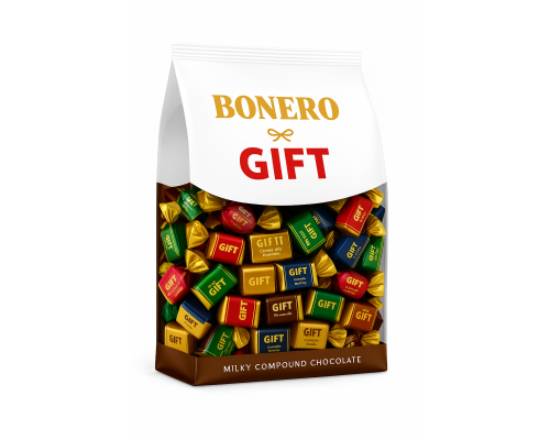 BONERO Gift Milky Compound Chocolate Bag – Where Velvety Milk Chocolate Meets Elegant Presentation for a Truly Sophisticated Gift