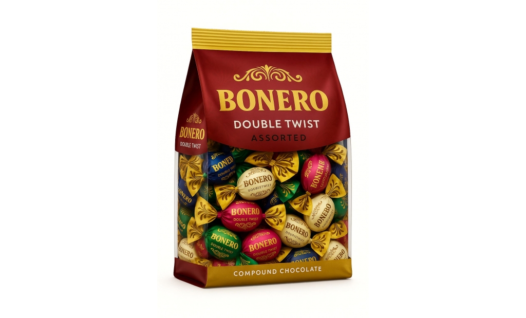 Bonero compound chocolate double twist assorted - Turkish manufacturer
