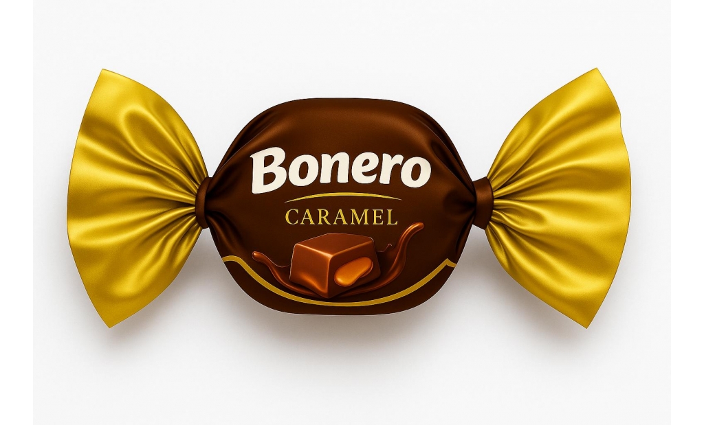 Bonero Double Twist Caramel Filled Compaund Chocolate