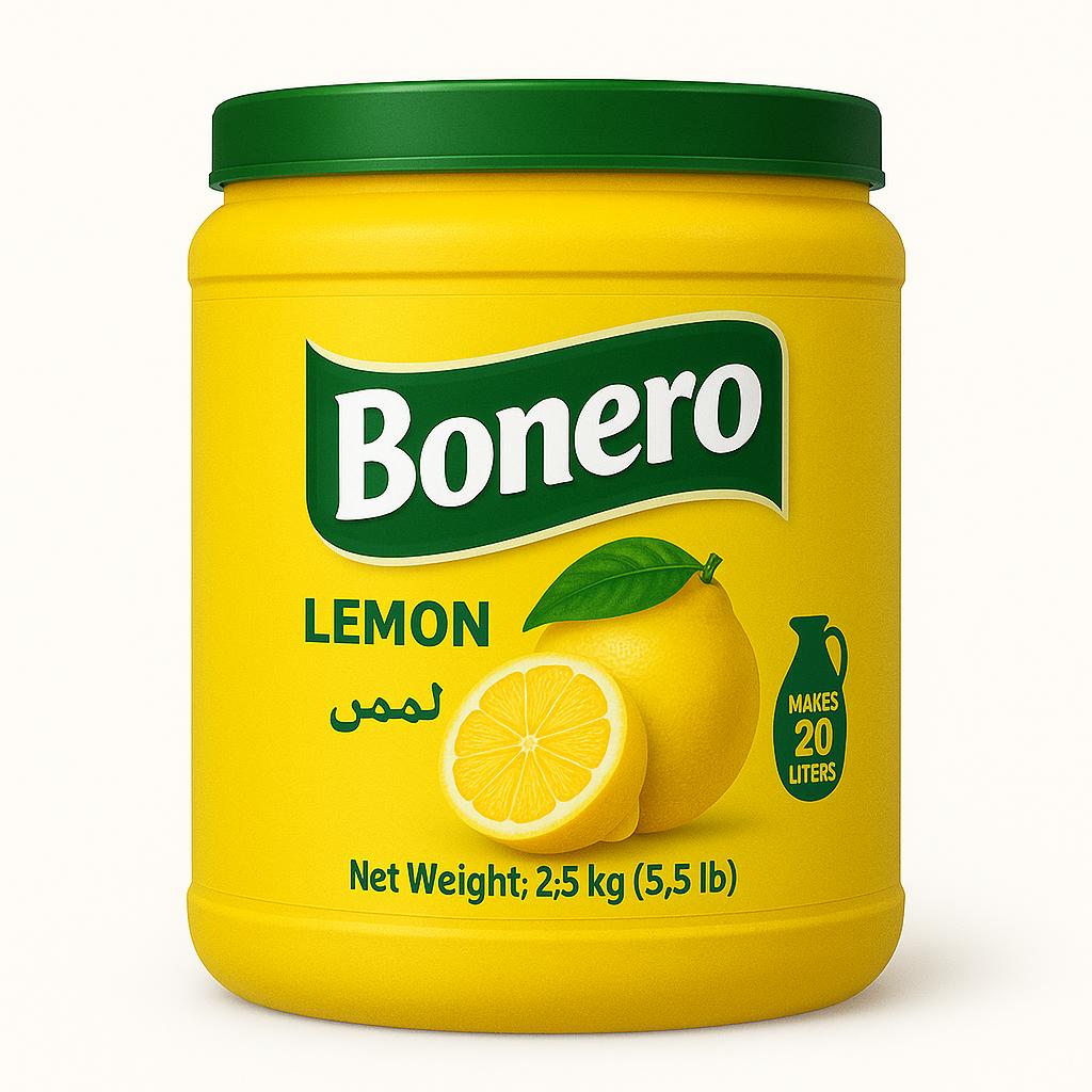 Bonero flavoured instant powder drink lemon – 2.5kg/20L  