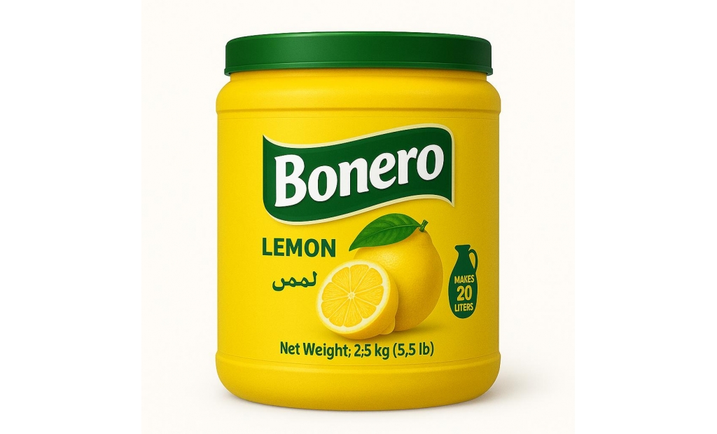 Bonero flavoured instant powder drink lemon – 2.5kg/20L  