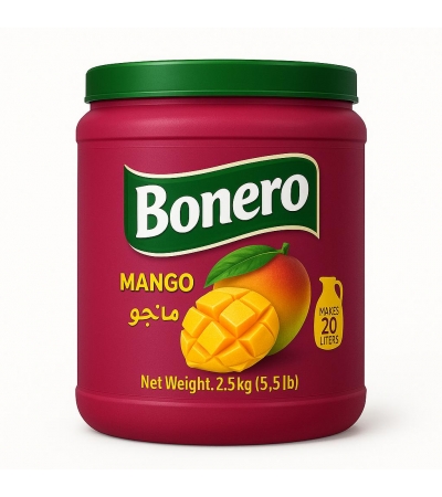 Bonero instant powder drink mango – 2.5kg/20L