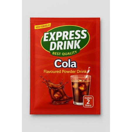 Express drink flavoured instant powdered juice cola – 10gr/2L sachets