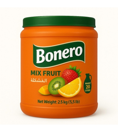 Bonero flavoured instant powder drink mix fruit– 2.5kg/20L  