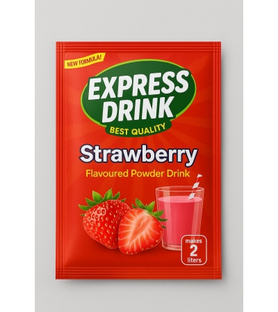 Express Drink powder drink in strawberry flavor