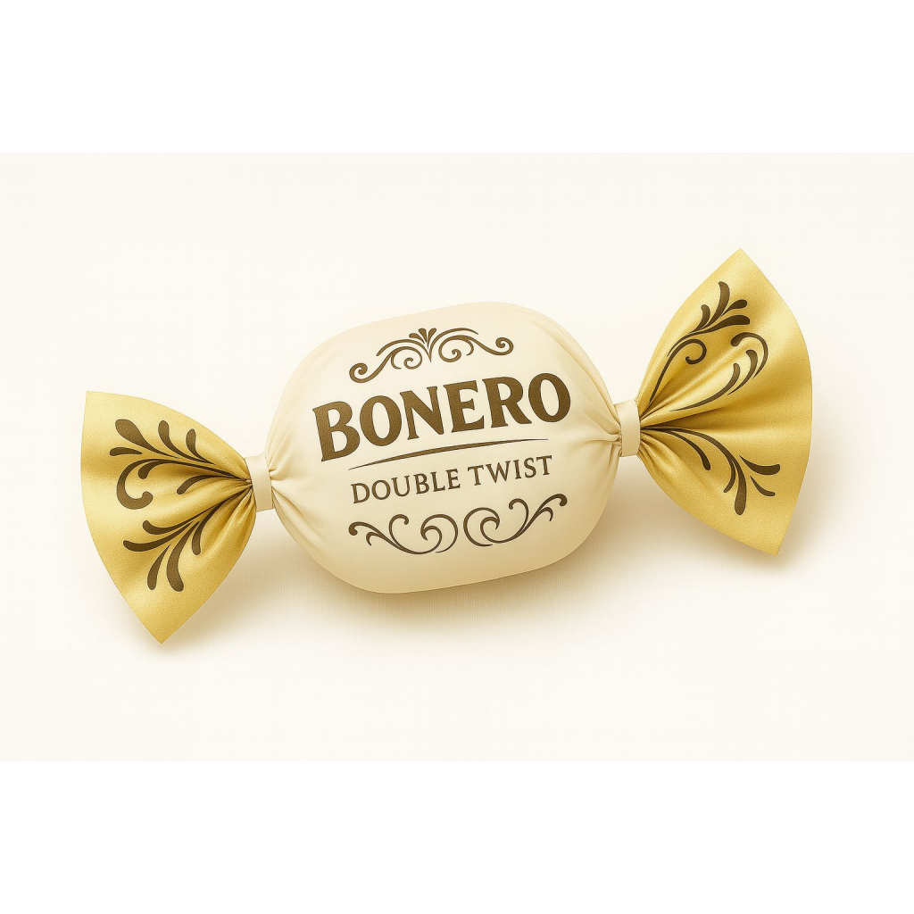 Bonero compound chocolate with double twist wrapping