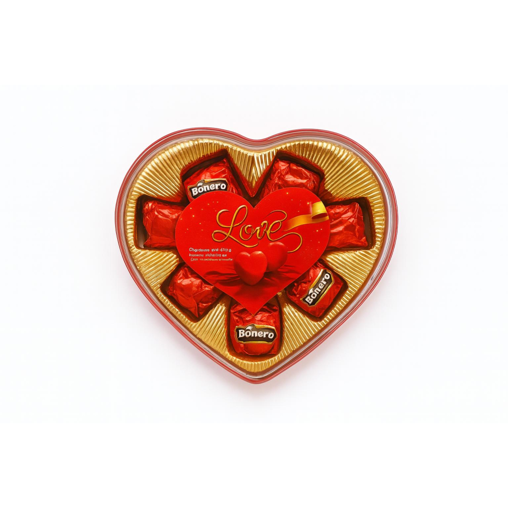 Bonero mini heart strawberry flavoured cocoline chocolates 