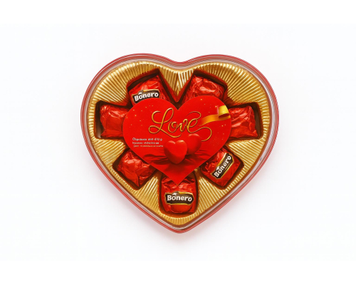 Bonero mini heart strawberry flavoured cocoline chocolates