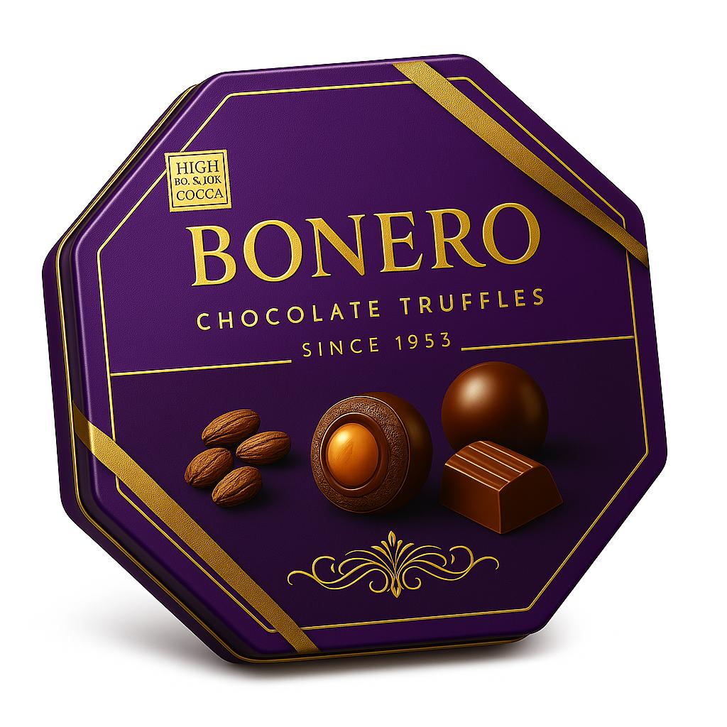 Bonero Octagonal Tin Box Purple