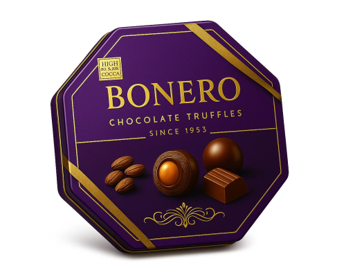 Bonero Octagonal Tin Box Purple