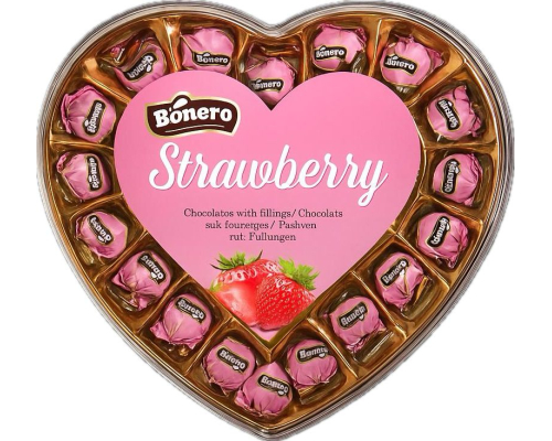  Sweet Romance: Bonero Heart Chocolate Gift Box Strawberry Flavor for Valentine’s Day Campaigns