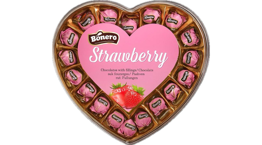 Sweet Romance: Bonero Heart Chocolate Gift Box Strawberry Flavor for Valentine’s Day Campaigns