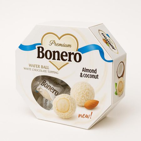 Bonero coconut wafer ball with coconut cream and almond 