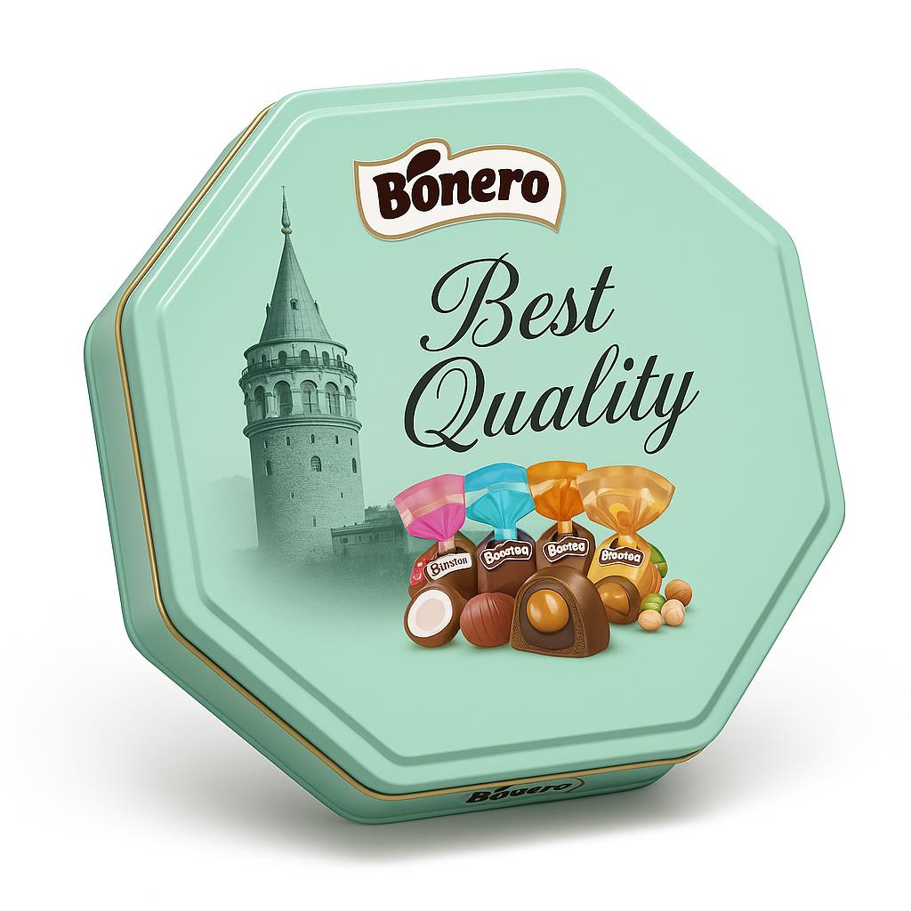 Bonero truffle chocolates 500gr octagonal tin gift box 