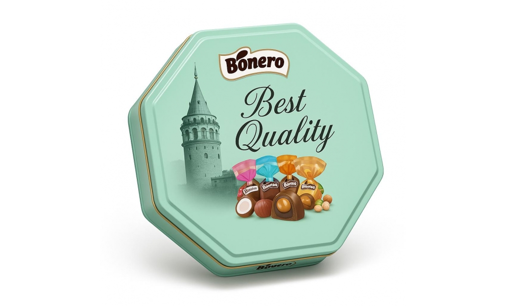 Bonero truffle chocolates 500gr octagonal tin gift box 