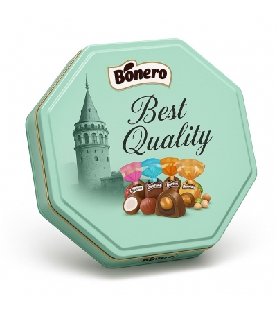 Bonero truffle chocolates 500gr octagonal tin gift box 