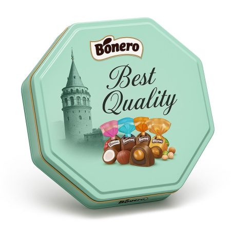 Bonero truffle chocolates 500gr octagonal tin gift box 