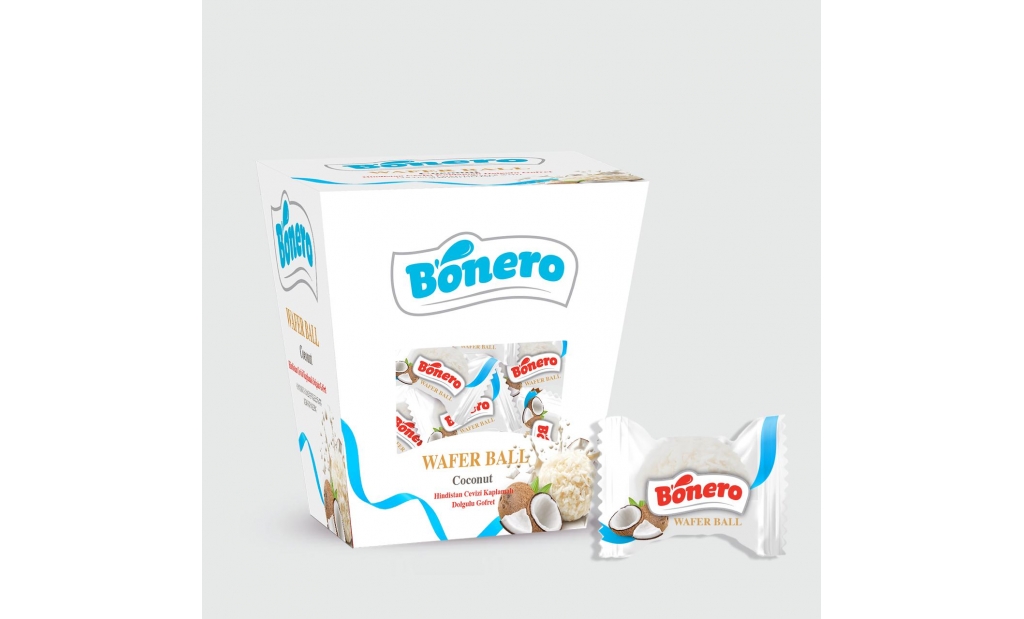 Bonero coconut wafer ball with coconut cream 150g box