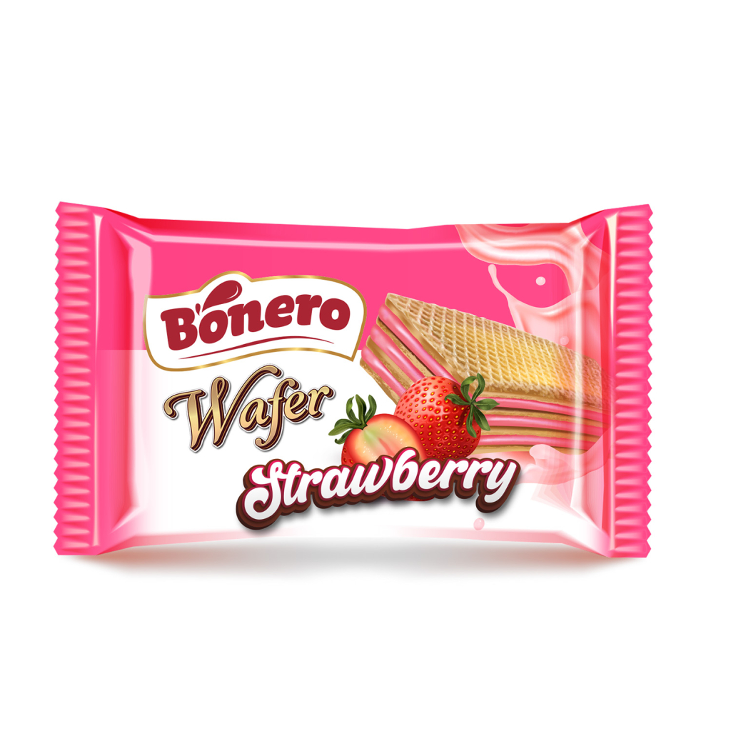 Bonero strawberry flavoured wafers 35g