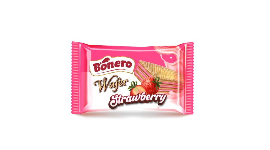 Bonero strawberry flavoured wafers 35g