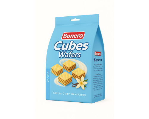 Adding Variety with Bonero Vanilla Cream Cube Wafer 150g in Modern Retail Assortments