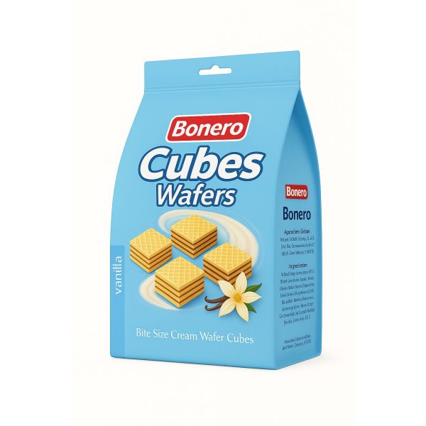 Bonero vanilla cream cube wafer 150 grams