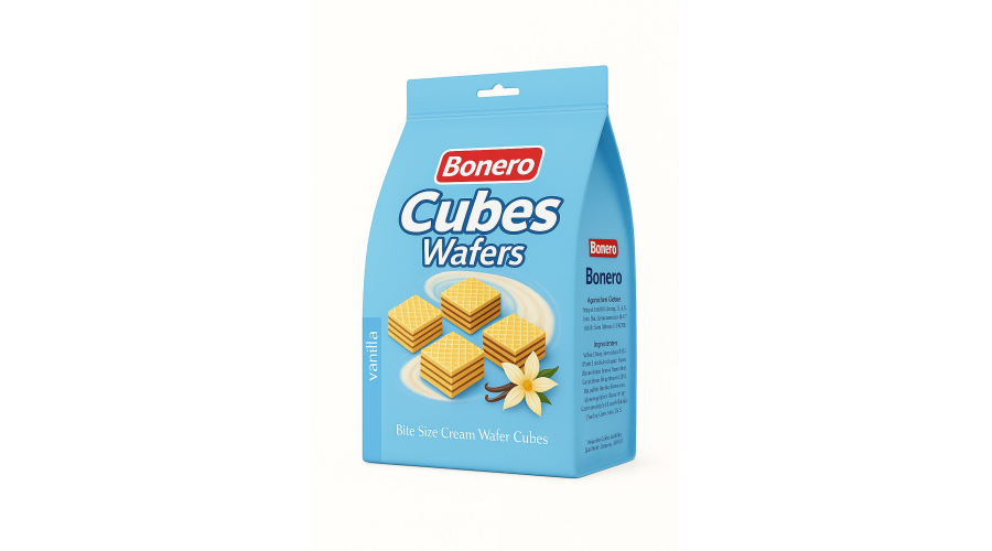 Adding Variety with Bonero Vanilla Cream Cube Wafer 150g in Modern Retail Assortments
