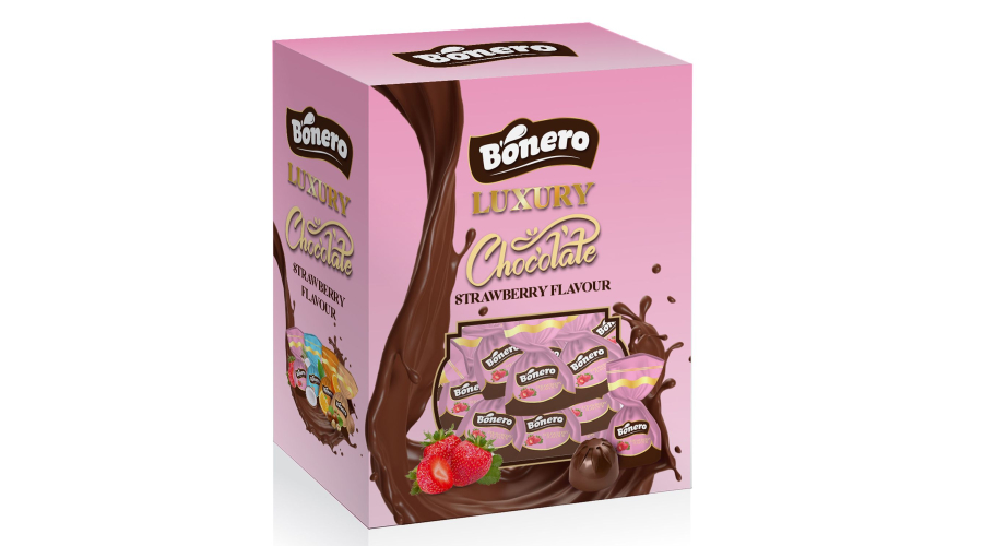 Strawberry Dreams: Bonero 2kg Cream Filled Compound Chocolate for Industrial Clients