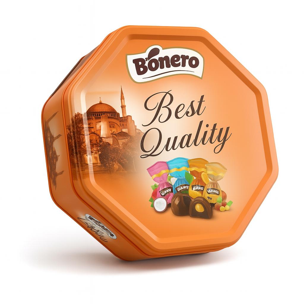 Bonero assorted chocolate christmas 500gr tin gift box 