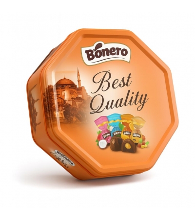 Bonero assorted chocolate christmas 500gr tin gift box 