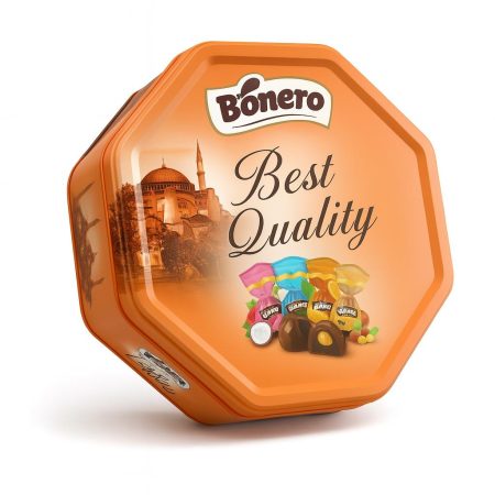 Bonero assorted chocolate christmas 500gr tin gift box 