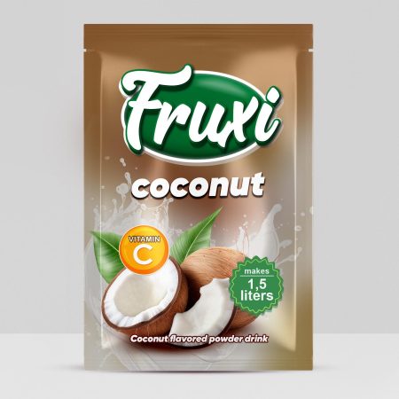 Fruxi flavoured instant powder drink coconut – 9gr/1.5L  sachets 