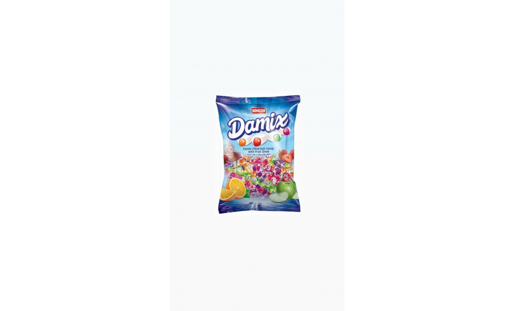 Damix soft center filled toffee assorted 1kg  Bag