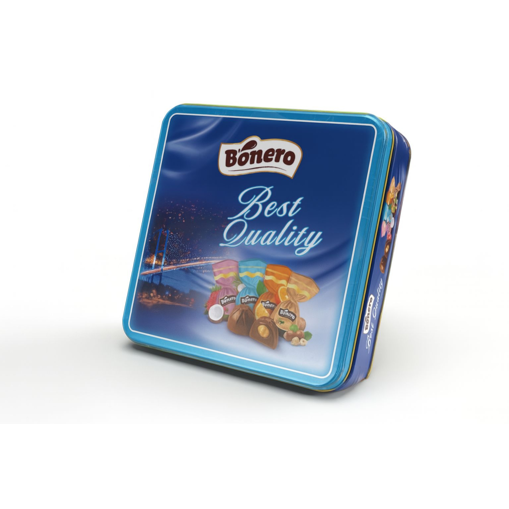 Bonero istanbul square chocolate tin gift box