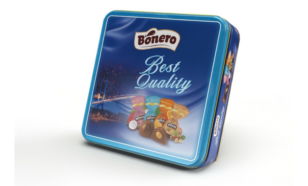 Bonero istanbul square chocolate tin gift box