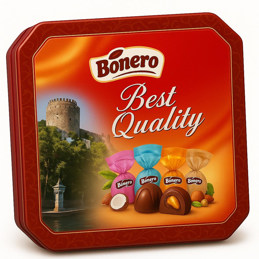 Bonero assorted chocolate valentine tin gift box 