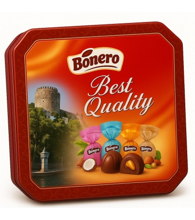 Bonero assorted chocolate valentine tin gift box 