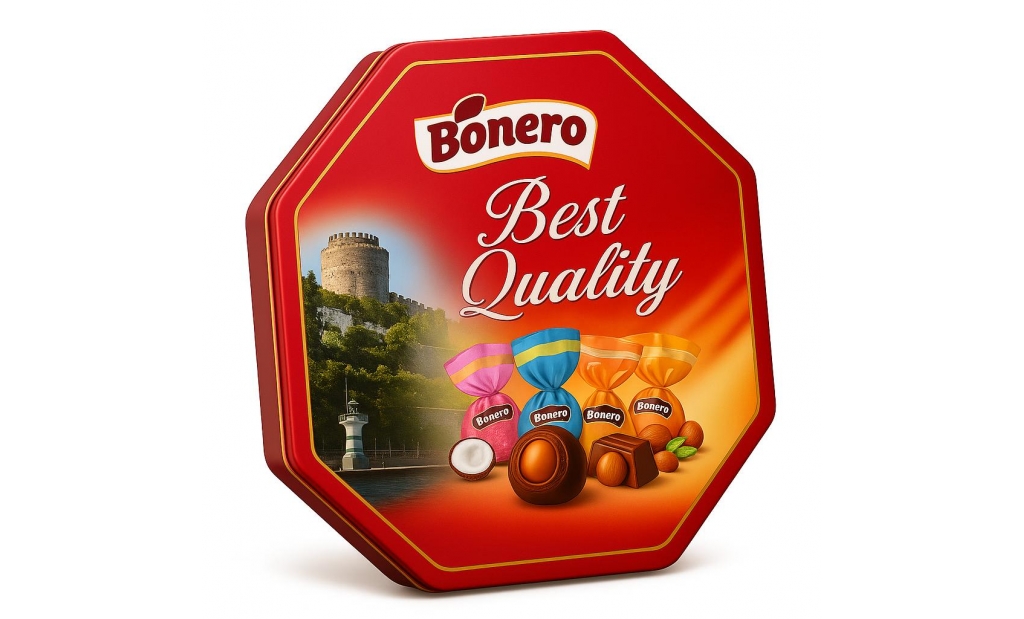 Bonero chocolate orctagonal tin gift box assorted 