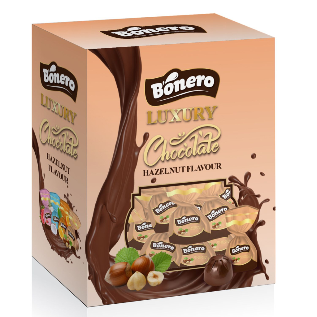 Bonero cream filled truffles 2kg - Hazelnut
