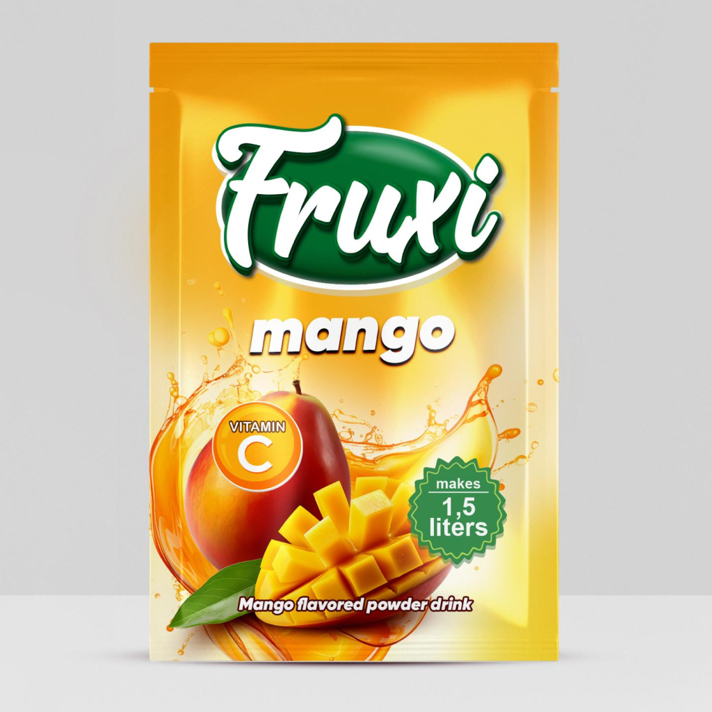 Fruxi flavoured instant powder drink mango– 9gr/1.5L  sachets 