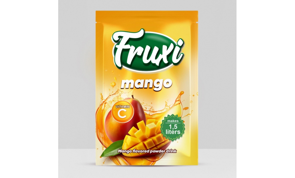 Fruxi flavoured instant powder drink mango– 9gr/1.5L  sachets 