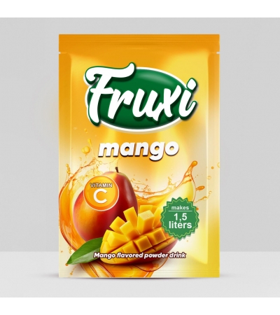 Fruxi flavoured instant powder drink mango– 9gr/1.5L  sachets 