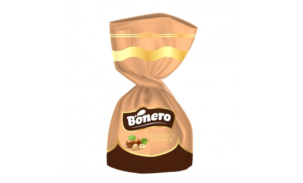Bonero truffle with hazelnut flavored cream filling