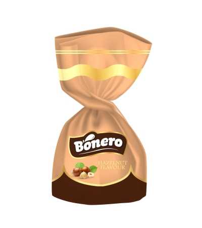 Bonero truffle with hazelnut flavored cream filling