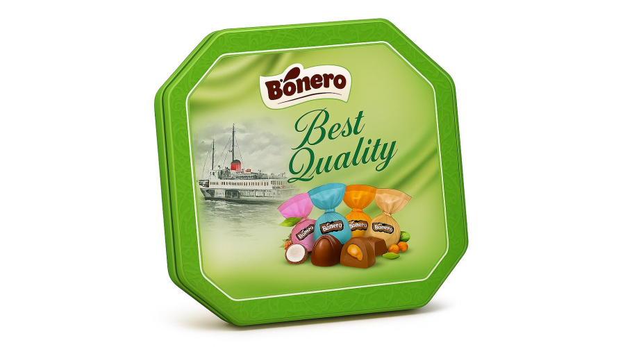 Bonero best quality assorted chocolate octagonal tin box