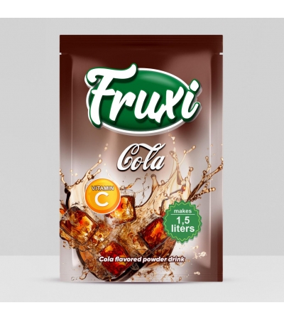Fruxi flavoured instant powder drink cola – 9gr/1.5L  sachets 