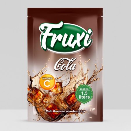 Fruxi flavoured instant powder drink cola – 9gr/1.5L  sachets 