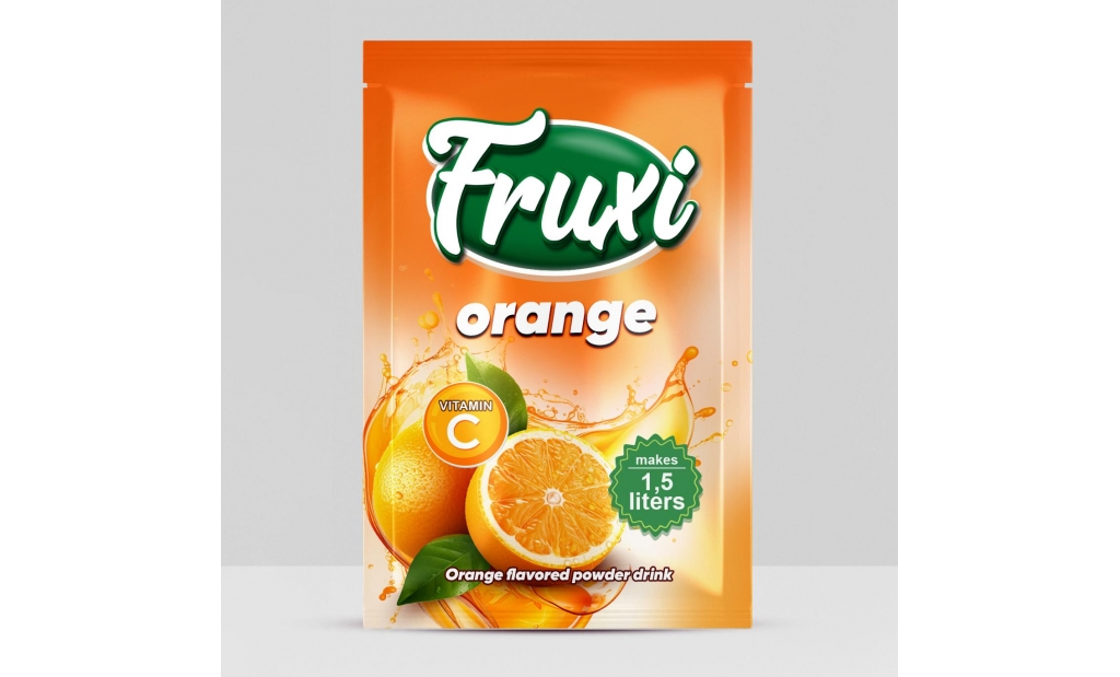 Fruxi Orange Flavoured Instant Powder Juice – 9g/10g Sachets 